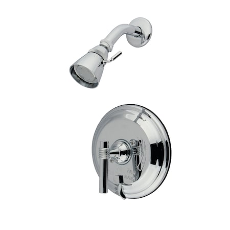 Kingston Brass Shower Faucet, Polished Chrome, Wall Mount KB26310MLSO